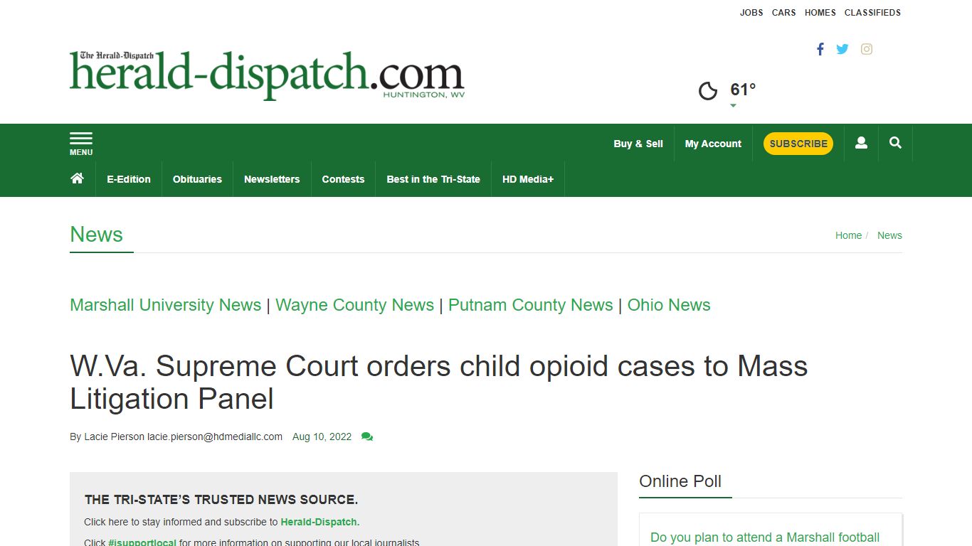 W.Va. Supreme Court orders child opioid cases to Mass Litigation Panel ...